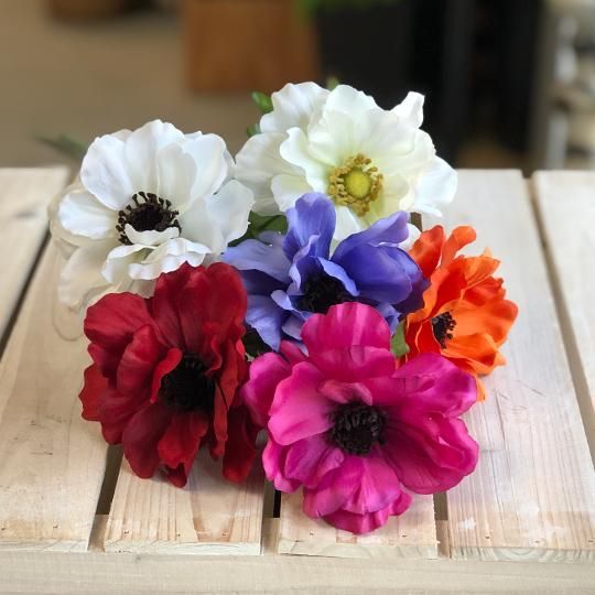 ♡北欧系アネモネフラワー★通園通学６点セット♡ ～内側11号帆布仕上げ〜 ♡北欧系アネモネフラワー☆通園通学6点セット♡ ～内側11号帆布