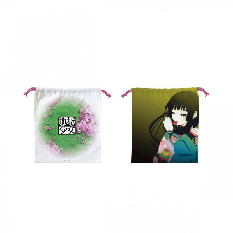 地獄少女 巾着 手毬着物柄 pアニメストア 地獄少女 巾着 手毬着物柄 pアニメストア