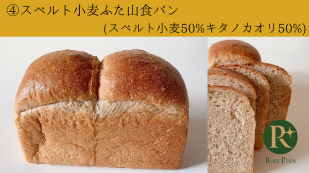 スペルト小麦ふた山食パン【スペルト小麦50％ キタノカオリ50％】