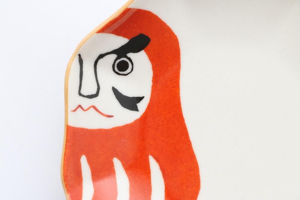 えんぎもの小皿 だるま - 石川の伝統工芸 九谷焼作家通販サイト