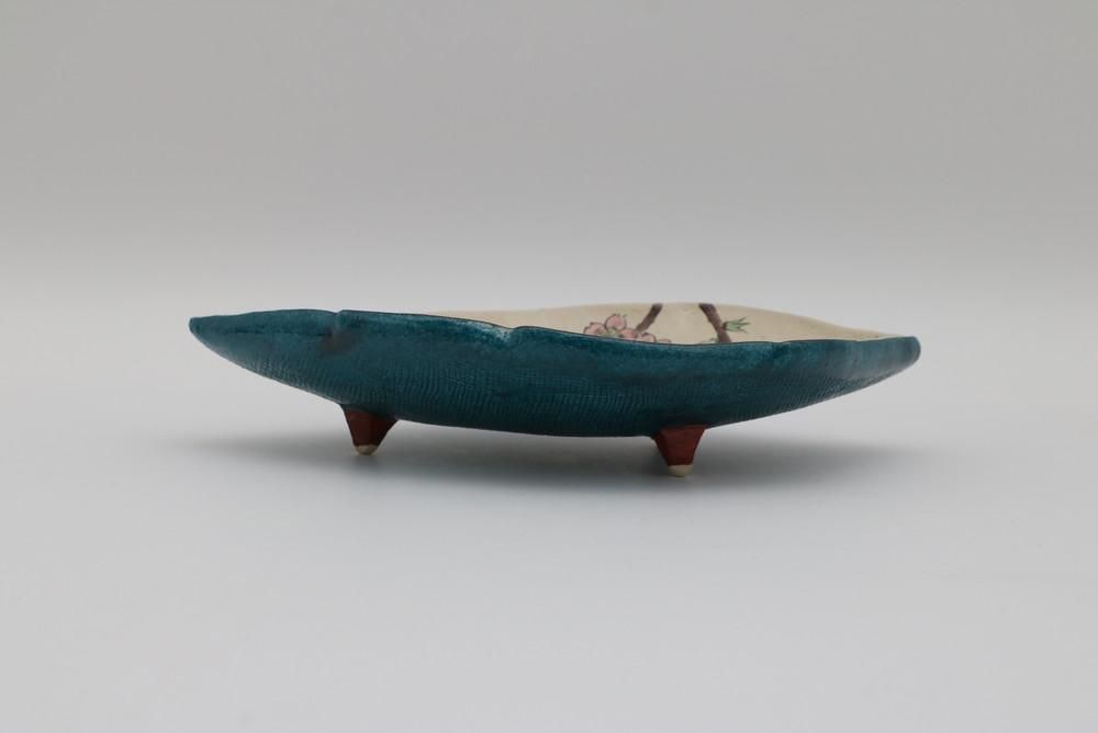 深川製磁 六歌仙 湯呑み 菊中割和皿揃 舟型茶托白 菓子皿 銘々皿