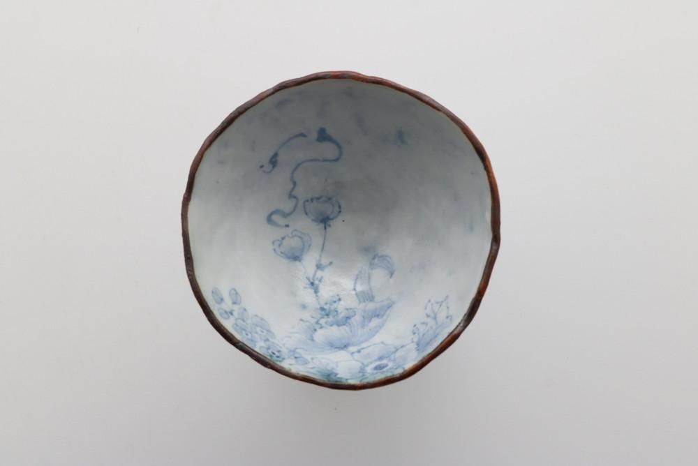 料理鉢 九谷焼 【染付絵柄の盛鉢】7号鉢 染付間取宝紋 1個