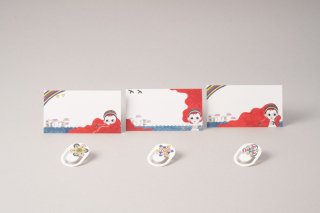 MESSAGE CARD＆PAPER CLIP【太陽と虹】 箔版