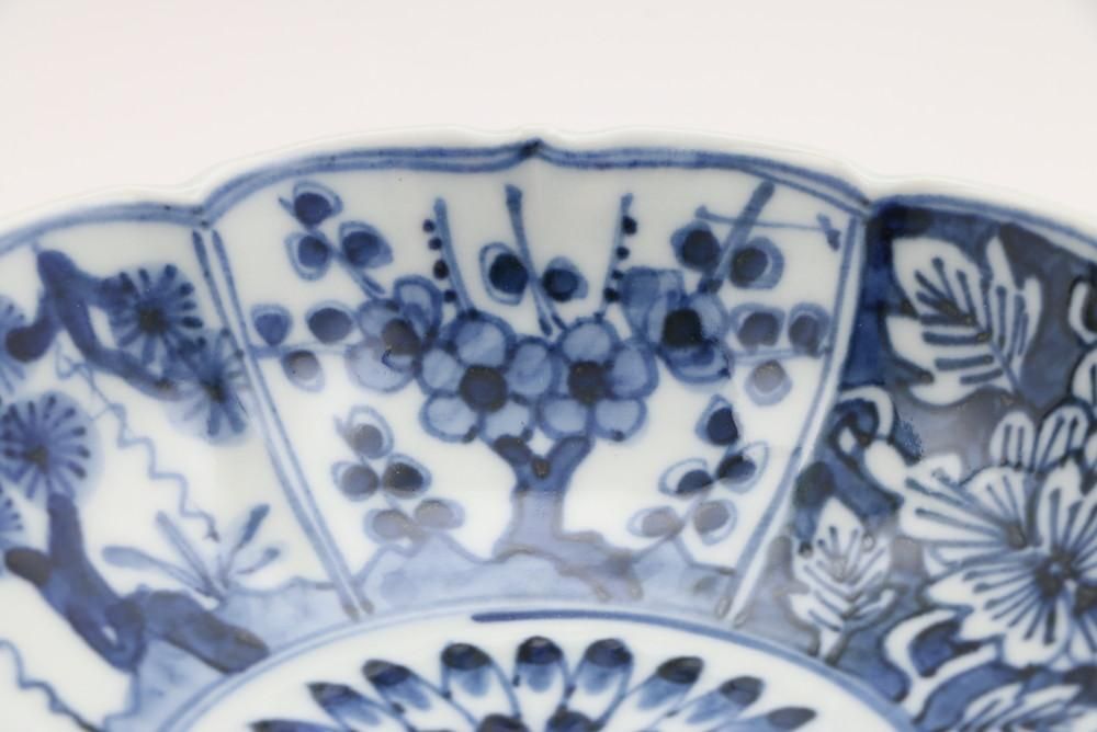 輪花鉢 染付花文 - 石川の伝統工芸 九谷焼作家通販サイト