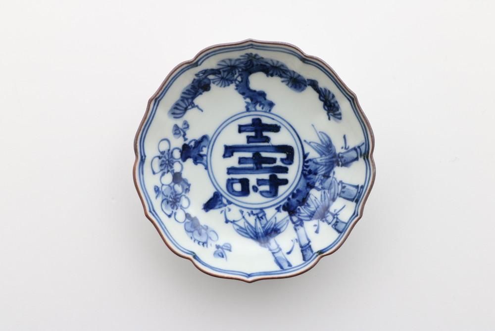 九谷焼松竹梅 3寸輪花皿 松竹梅 - 石川の伝統工芸 九谷焼作家通販サイト