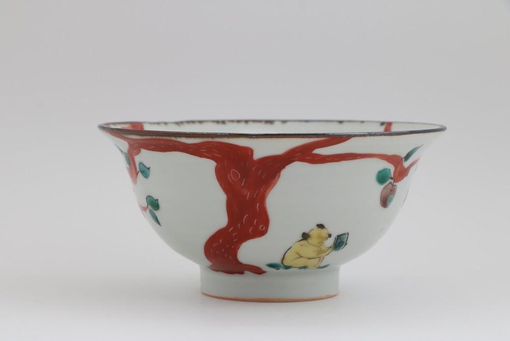 北井真衣 茶碗 九谷焼 絵付 染付 / 陶器 陶芸 作家 現代作家 美術 一点物 北井真衣 茶碗 九谷焼 絵付 染付 / 陶器 陶芸 作家 現代作家