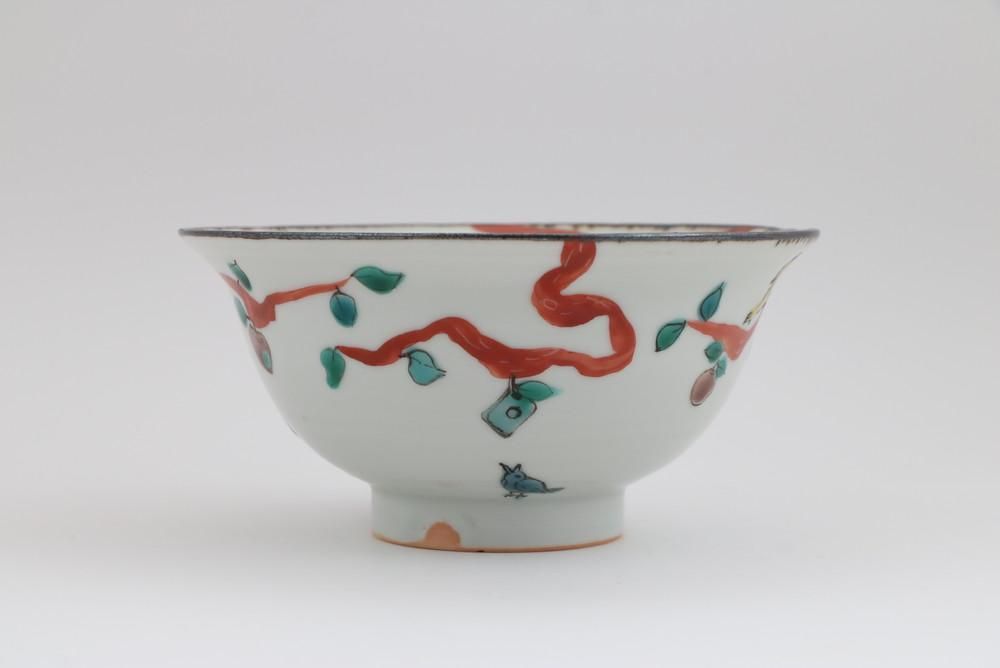 北井真衣 茶碗 九谷焼 絵付 染付 / 陶器 陶芸 作家 現代作家 美術 一点物 唐子茶碗 no.14 - 石川の伝統工芸 九谷焼作家通販サイト