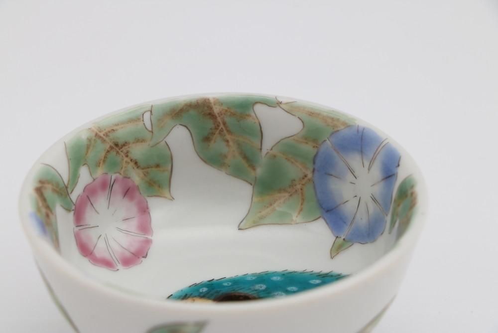 酒器 カワセミとアサガオ - 石川の伝統工芸 九谷焼作家通販