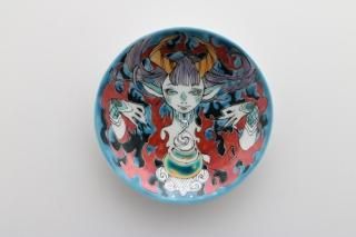 小皿 龍人と宝珠 no.5
