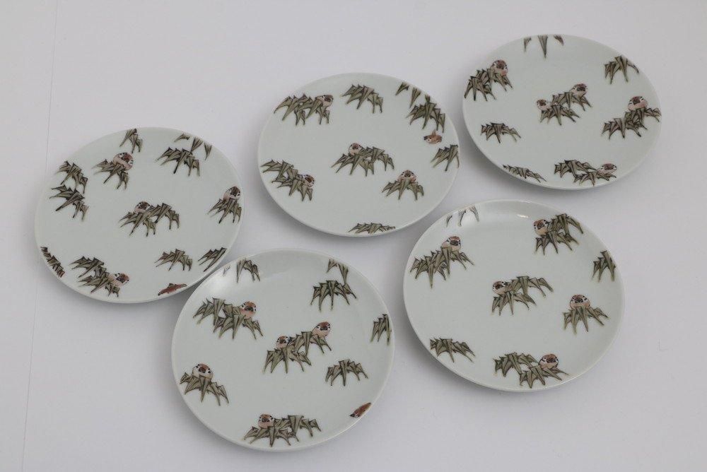 10cm皿 竹にすずめ no.3 - 石川の伝統工芸 九谷焼作家通販サイト