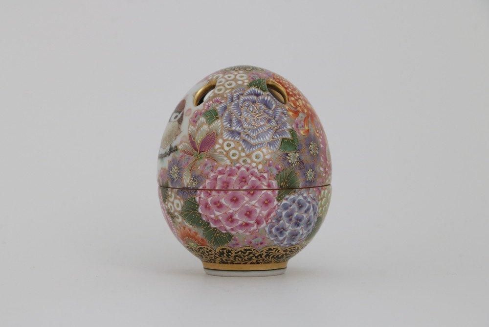 華やかな花模様の九谷焼香炉金花詰 3.5号 香炉 金花詰 | - 九谷焼通販 陶らいふ｜九谷焼の販売専門店