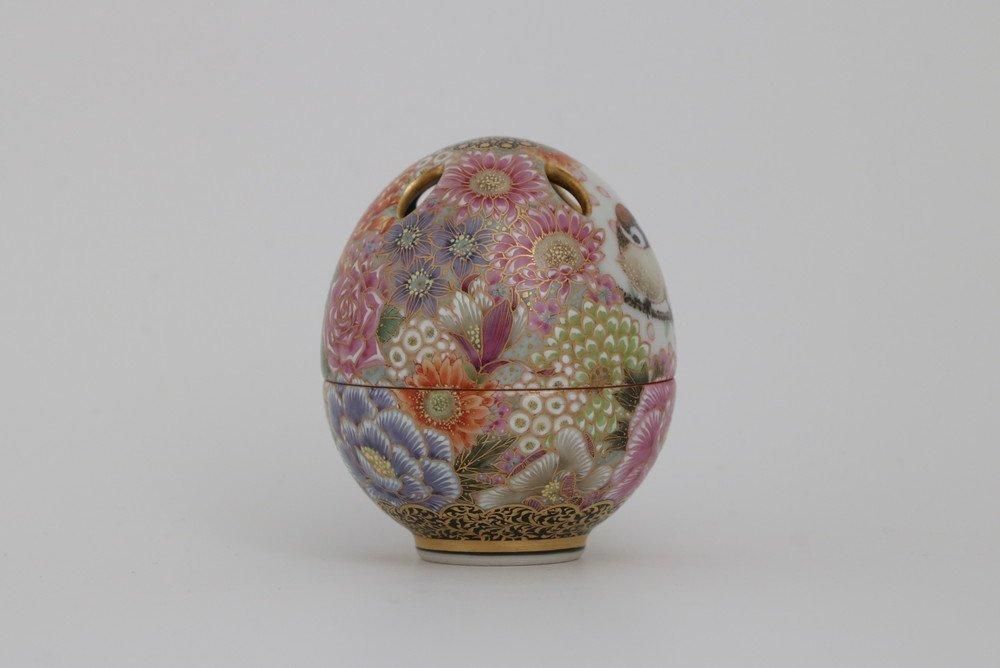 香炉 本金花詰 花に雀 - 石川の伝統工芸 九谷焼作家通販サイト