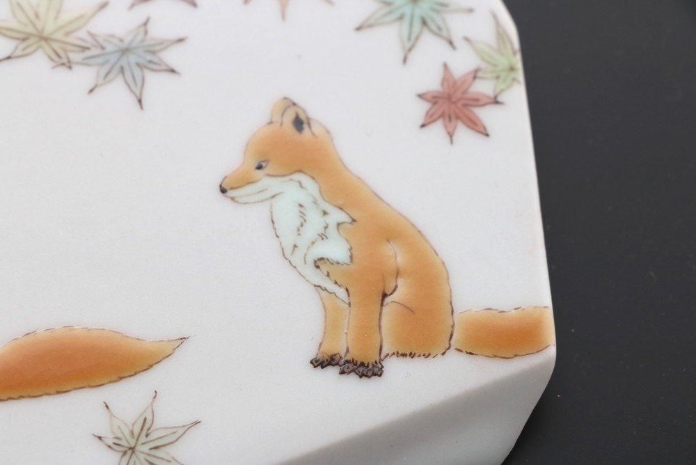 ❤️九谷結窯 九谷焼 ガッチャン 狐面 キツネ面 きつね面 ♡ 九谷焼 日本百面相シリーズ キツネ面 作家：佐藤剛志絵付け