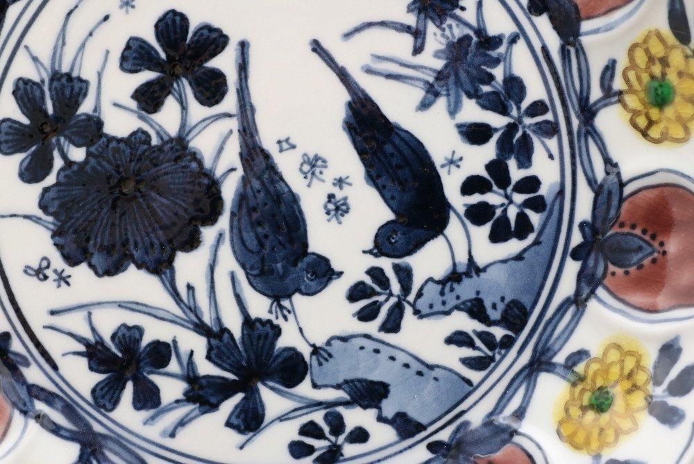 7寸皿 色絵ザクロ文 鳥 - 石川の伝統工芸 九谷焼作家通販サイト