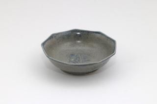 鶴小皿 青