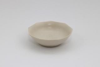鶴小皿 白