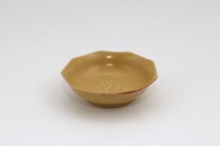 鶴小皿 黄