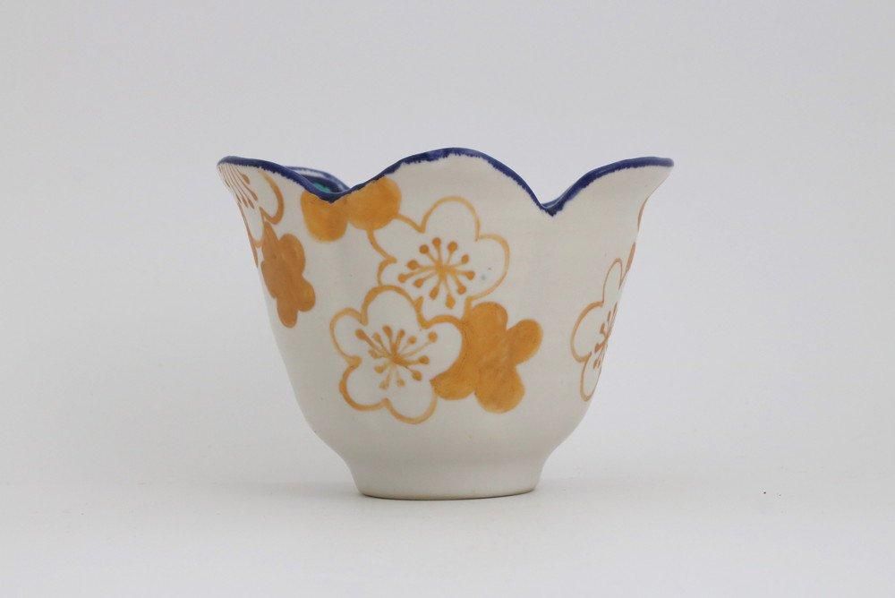 古九谷焼幡山作陶です❣️の美しい花生けです❣️ 小鉢 乾山風 松 - 石川の伝統工芸 九谷焼作家通販サイト｜ギャラリー結