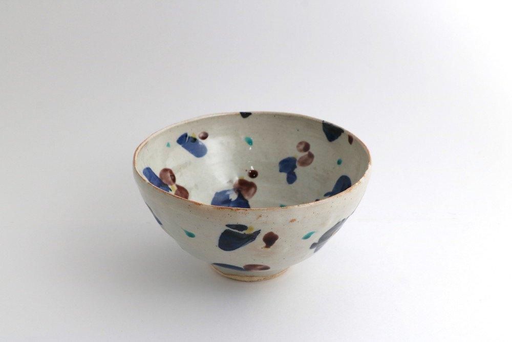 ※【ご購入品】※ 源右衛門　赤濃菊絵丼 【新品-未使用】　 ２個組 br>日本の伝統工芸品【九谷焼】丼 赤絵 田中柚伎 新作、赤絵5寸