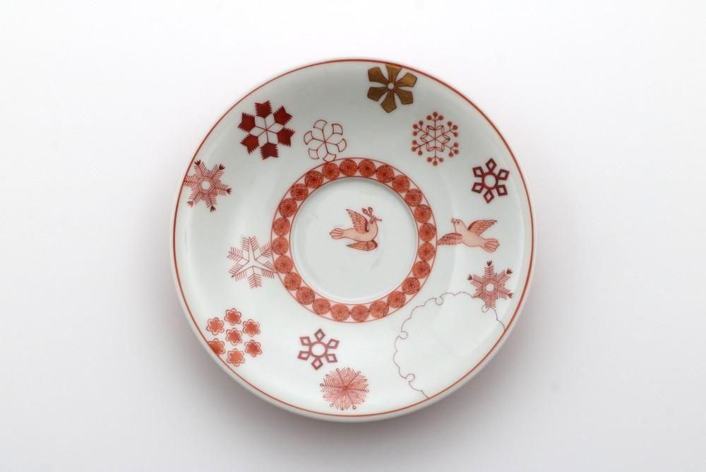 碗皿 赤絵雪華紋 no.1 - 石川の伝統工芸 九谷焼作家通販サイト