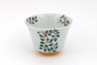 汲出碗 唐草インコ no.33 キバタン