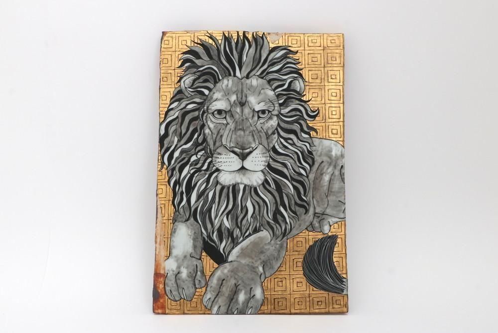 陶額 獅子 B - 石川の伝統工芸 九谷焼作家通販サイト｜ギャラリー結