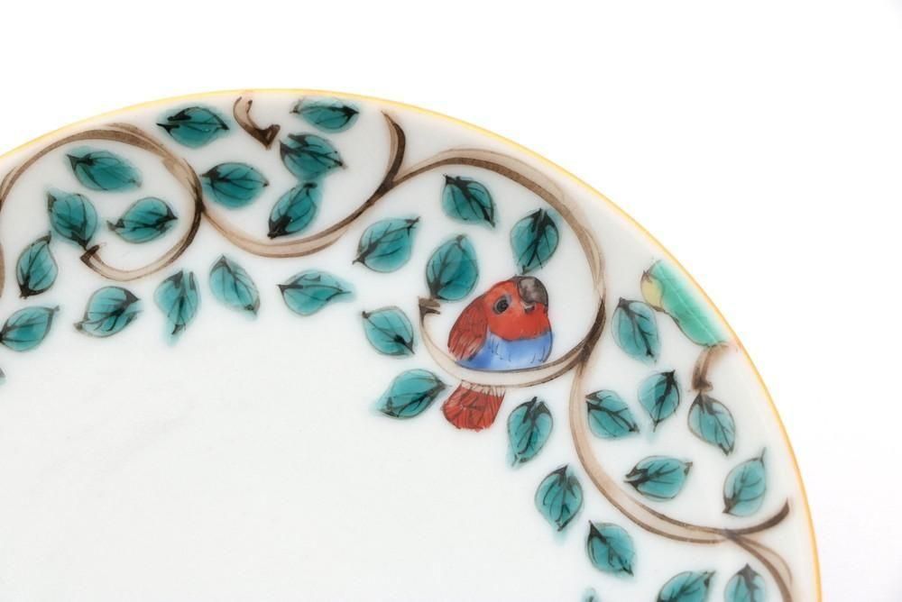 10cm皿 唐草インコ no.21 オオハナインコ - 石川の伝統工芸