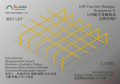 レインボーモデル】Rb7127)1/700 日本海軍空母用 格納庫構造物 II