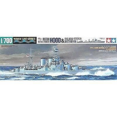 タミヤ】WL806) 1/700 イギリス海軍 巡洋戦艦 フッド&E級駆逐艦