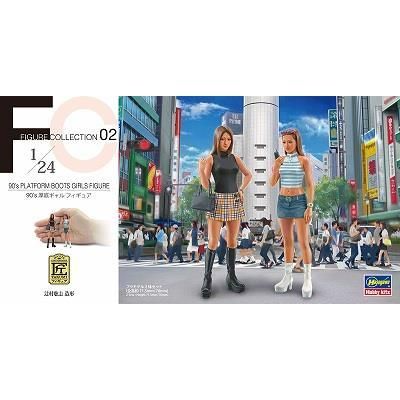 ハセガワ】FC02)1/24 90's 厚底ギャル フィギュア - ホビーボックス