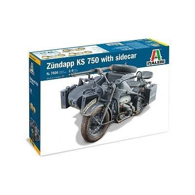 イタレリ 1/9 WW.II ドイツ軍 ツェンダップ KS750 サイドカー