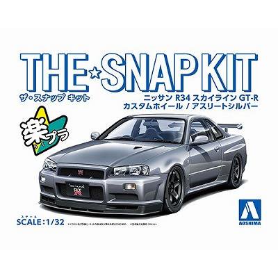 アオシマ】ザ・スナップキット No.11-SP4)ニッサン R34スカイラインGT-R カスタムホイール(アスリートシルバー) - ホビーボックス