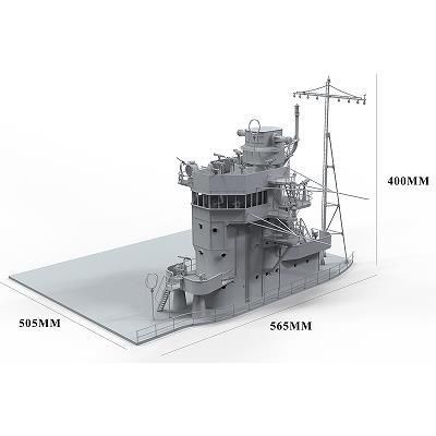 Uボートの艦橋に搭乗員を乗せて「吠える北大西洋のジオラマ