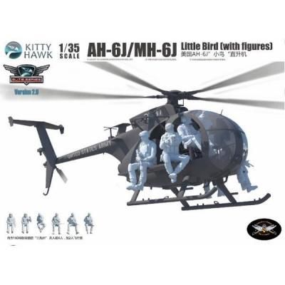 1/35 AH-6J/MH-6J リトルバード w/フィギュア6体【KITKH50004
