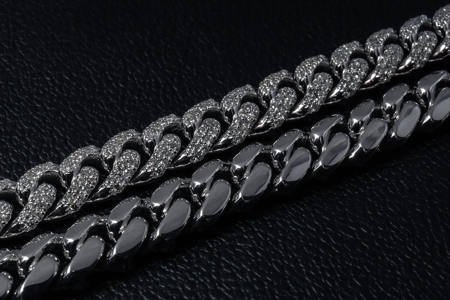 ダイヤモンド 10K ホワイトゴールド マイアミブレスレット 幅8.2mm 19cm 定価 1,425,000円【SPECIAL PRICE】 - AVALANCHE OFFICIAL STORE ダイヤモンド 10K ホワイトゴールド マイアミブレスレット 幅8.2mm 19cm 定価 1,425,000円【SPECIAL PRICE】 - AVALANCHE OFFICIAL STORE