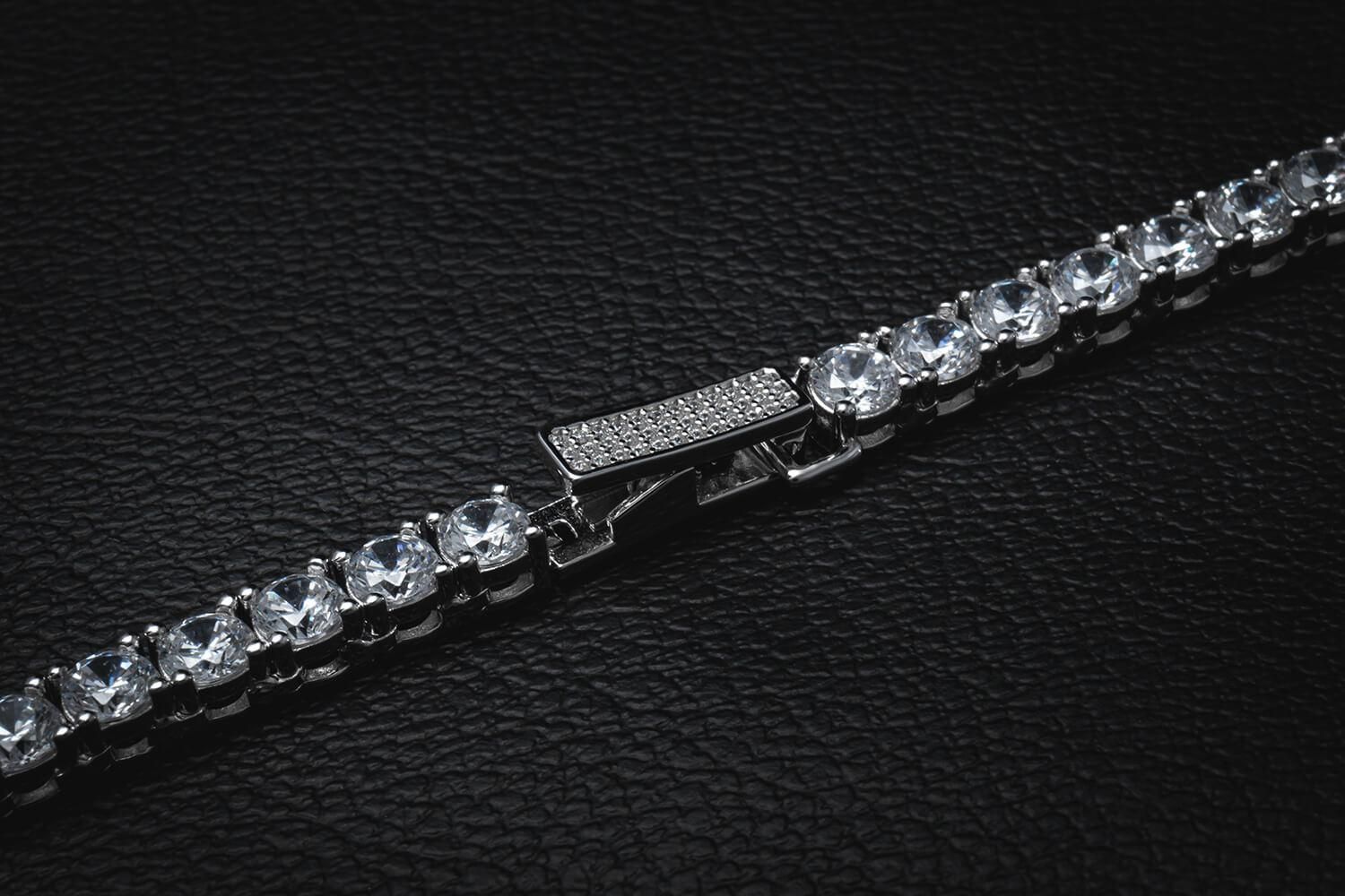 シルバー テニスネックレス 幅4mm 45cm-50cm AHNL-D001-CROSS シルバー テニスネックレス 幅4mm 45cm-50cm AHNL-D001-CROSS