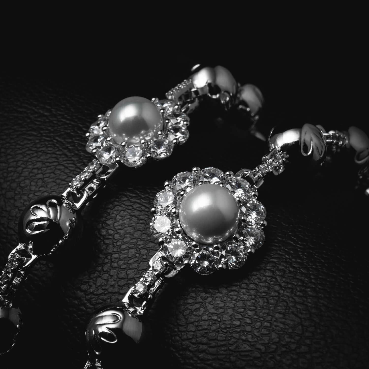 シルバー パールネックレス 幅7mm 45cm-50cm ASPN-002