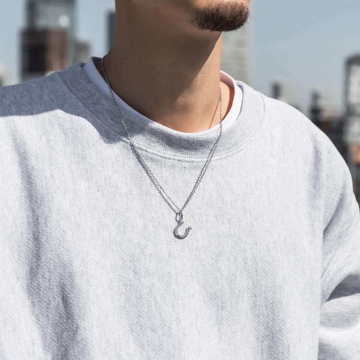 10K ホワイトゴールド ネックレス&ペンダント 45cm-50cm Mサイズ 10K ホワイトゴールド ネックレス&ペンダント 45cm-50cm Mサイズ