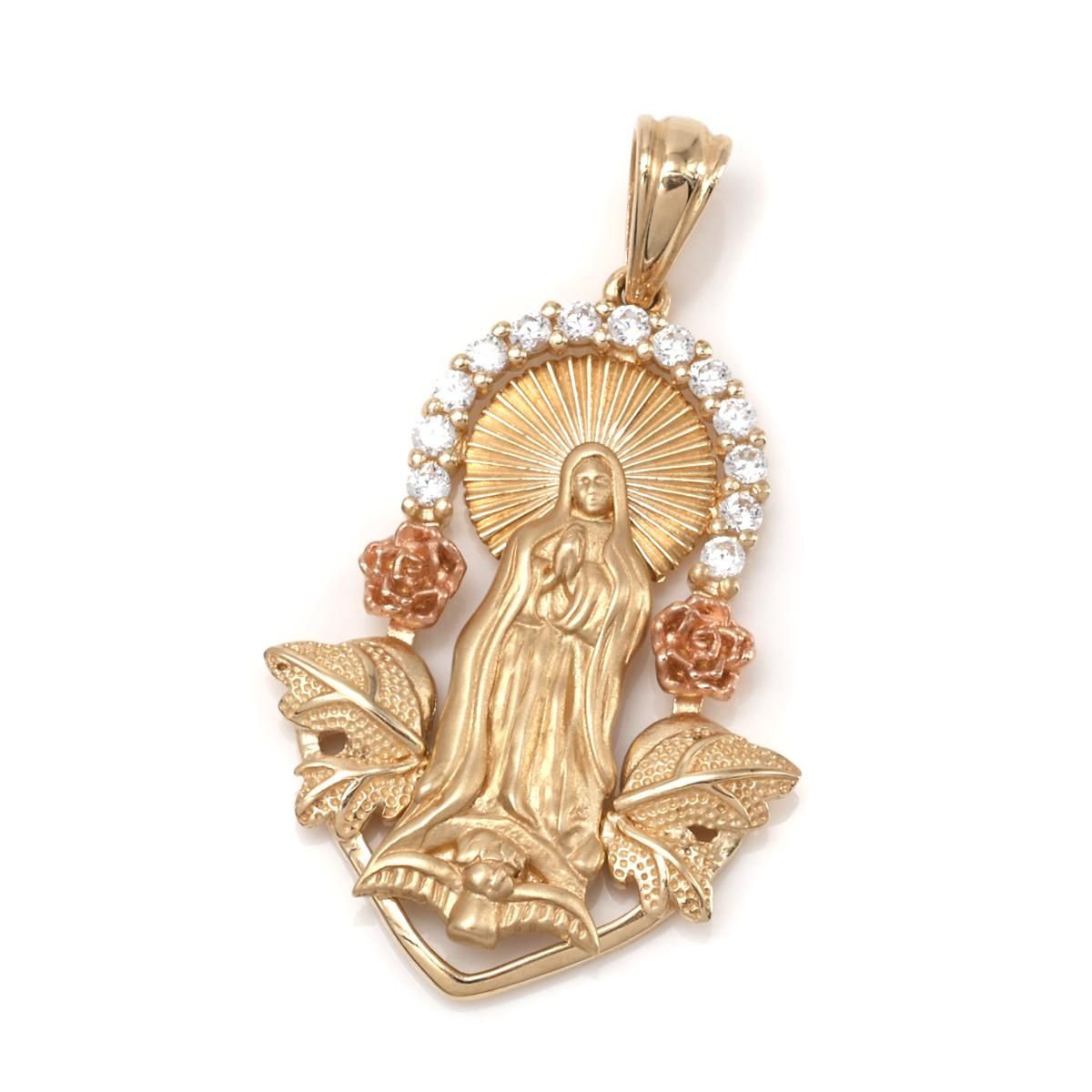 アヴァランチ 10k イエローゴールドペンダント ローズデザイン