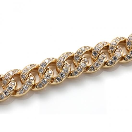10K イエローゴールド マイアミネックレス 幅11mm 46cm 定価 10K イエローゴールド マイアミネックレス 幅11mm 46cm 定価