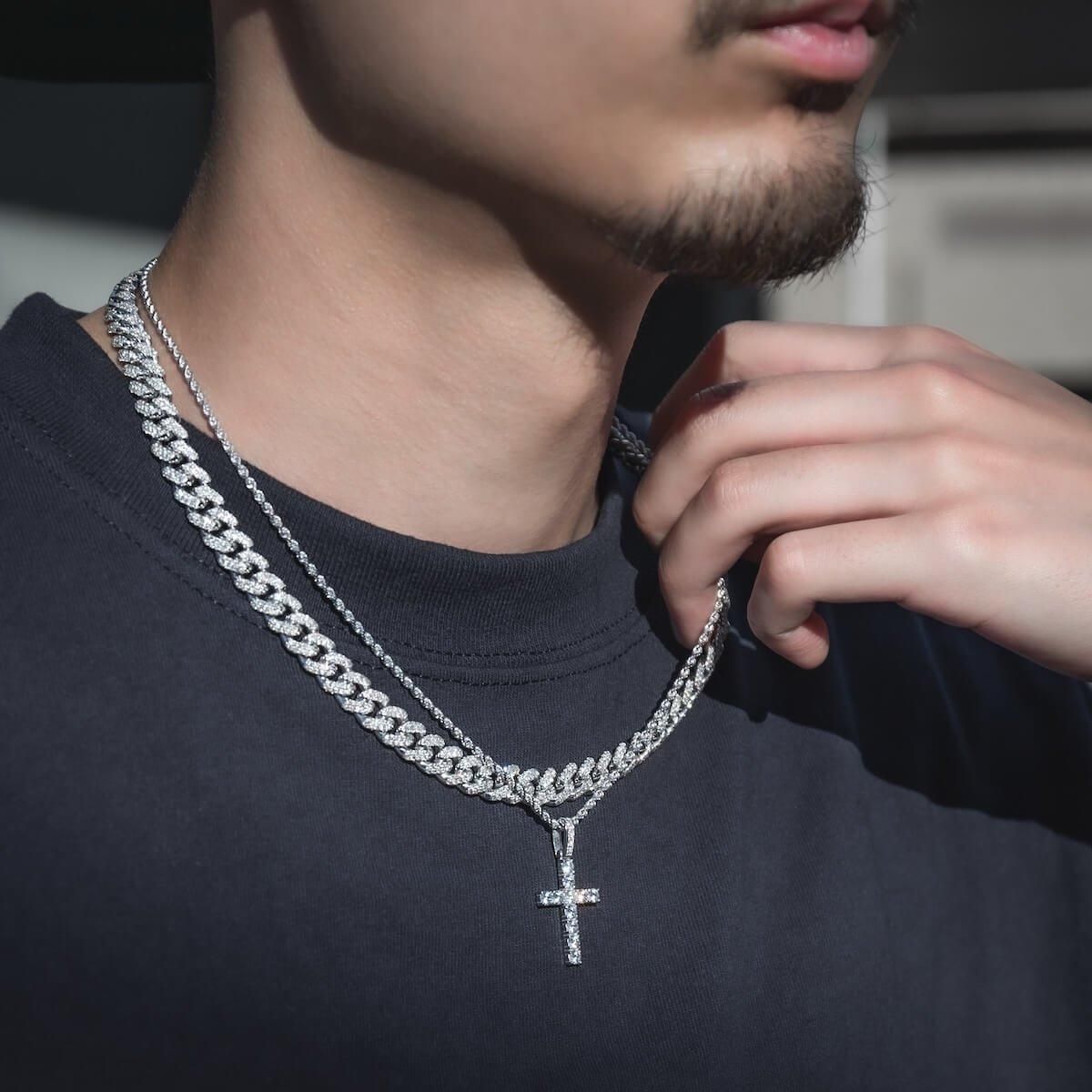 10K ホワイトゴールド ロープネックレス 幅2mm 40cm-60cm 10K ホワイトゴールド ロープネックレス 幅2mm 40cm-60cm
