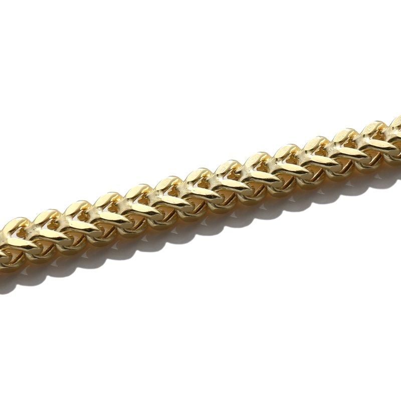 10K イエローゴールド フランクリンブレスレット 幅3mm 18cm 10K イエローゴールド フランクリンブレスレット 幅3mm 18cm