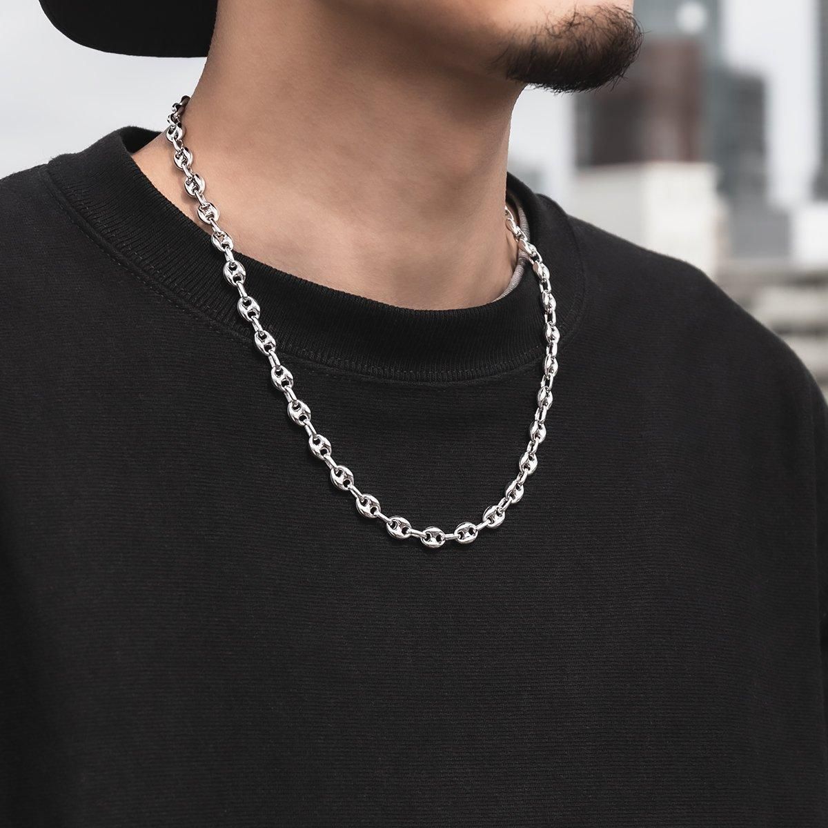 シルバー パフグッチネックレス 幅7mm 40cm-60cm AVAMNV-02 