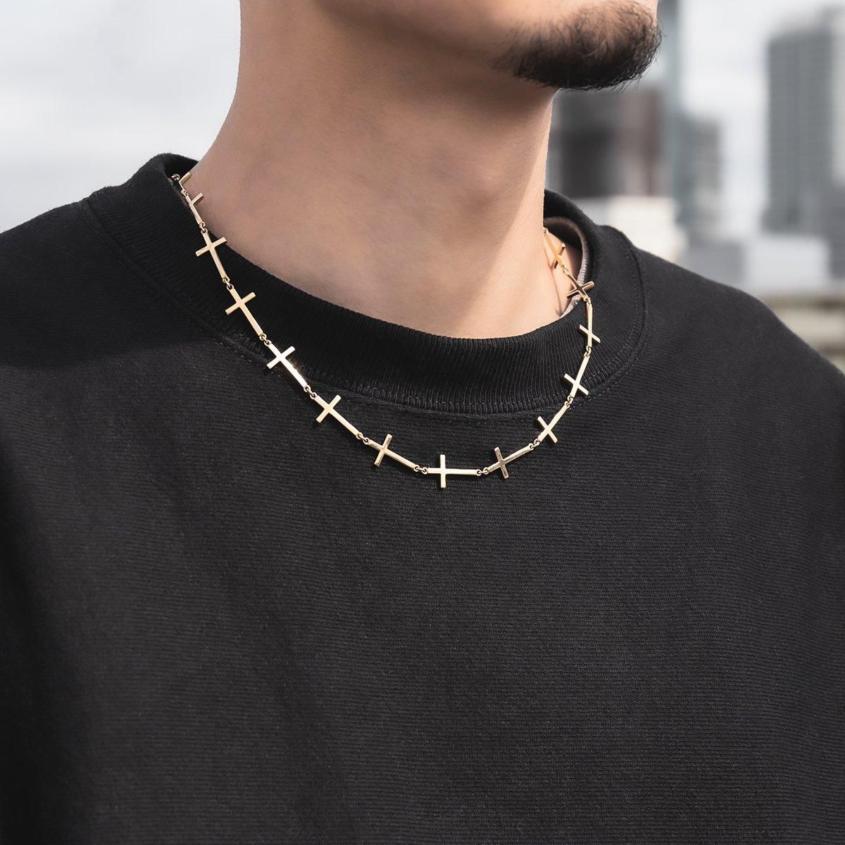 10K イエローゴールド ネックレス 幅10mm 45cm-49cm 3-15497-01 10K イエローゴールド ネックレス 幅10mm 45cm-49cm 3-15497-01