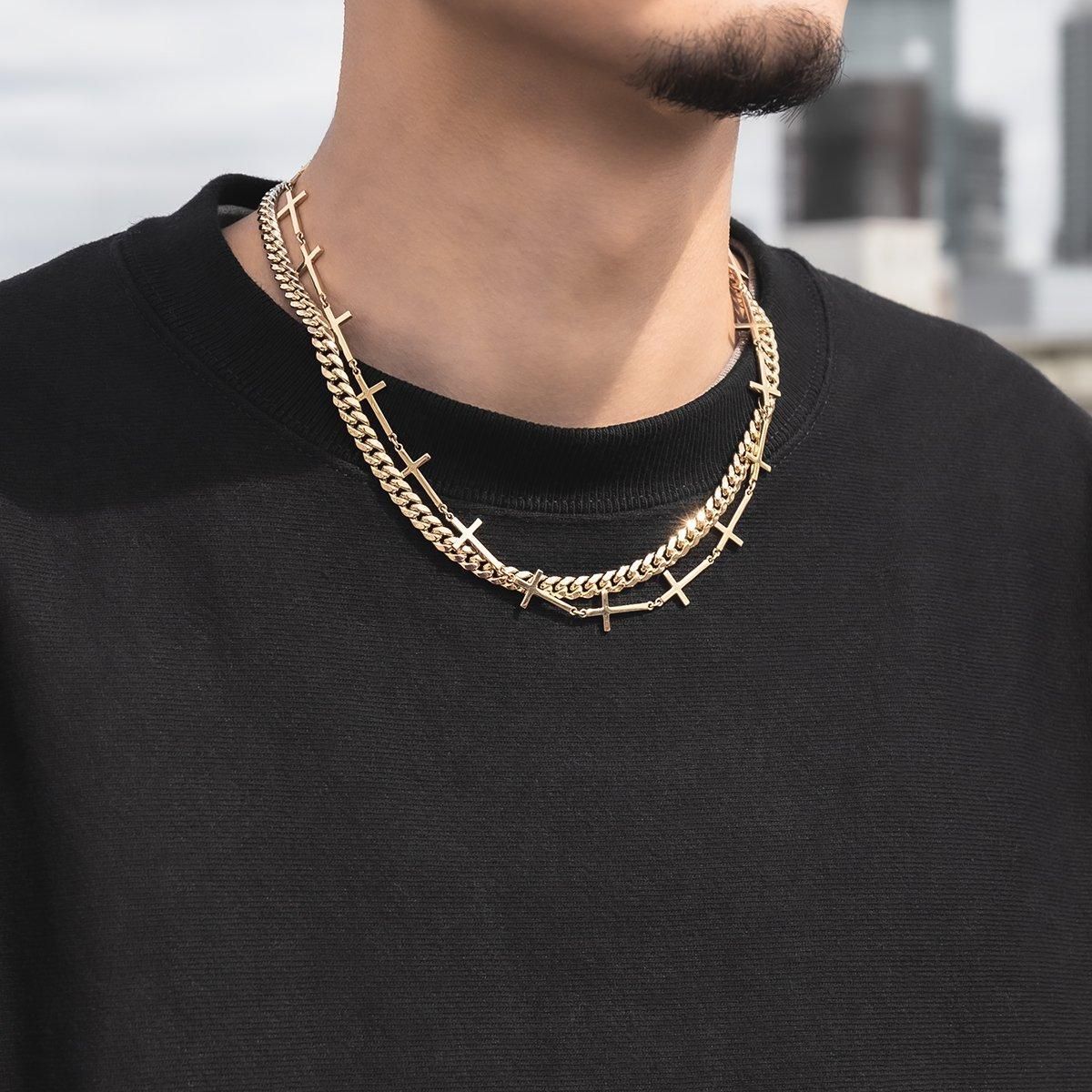 10K イエローゴールド ネックレス 幅10mm 45cm-49cm 3-15497-01 10K イエローゴールド ネックレス 幅10mm 45cm-49cm 3-15497-01