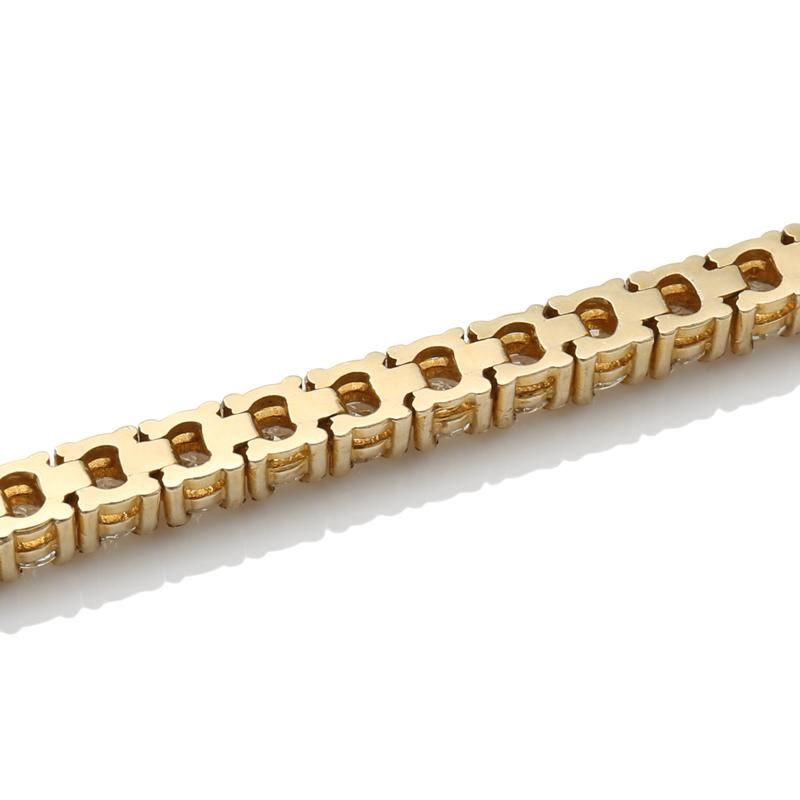 ダイヤモンド 10K イエローゴールド テニスブレスレット 幅3.8mm ダイヤモンド 10K イエローゴールド テニスブレスレット 幅3.8mm