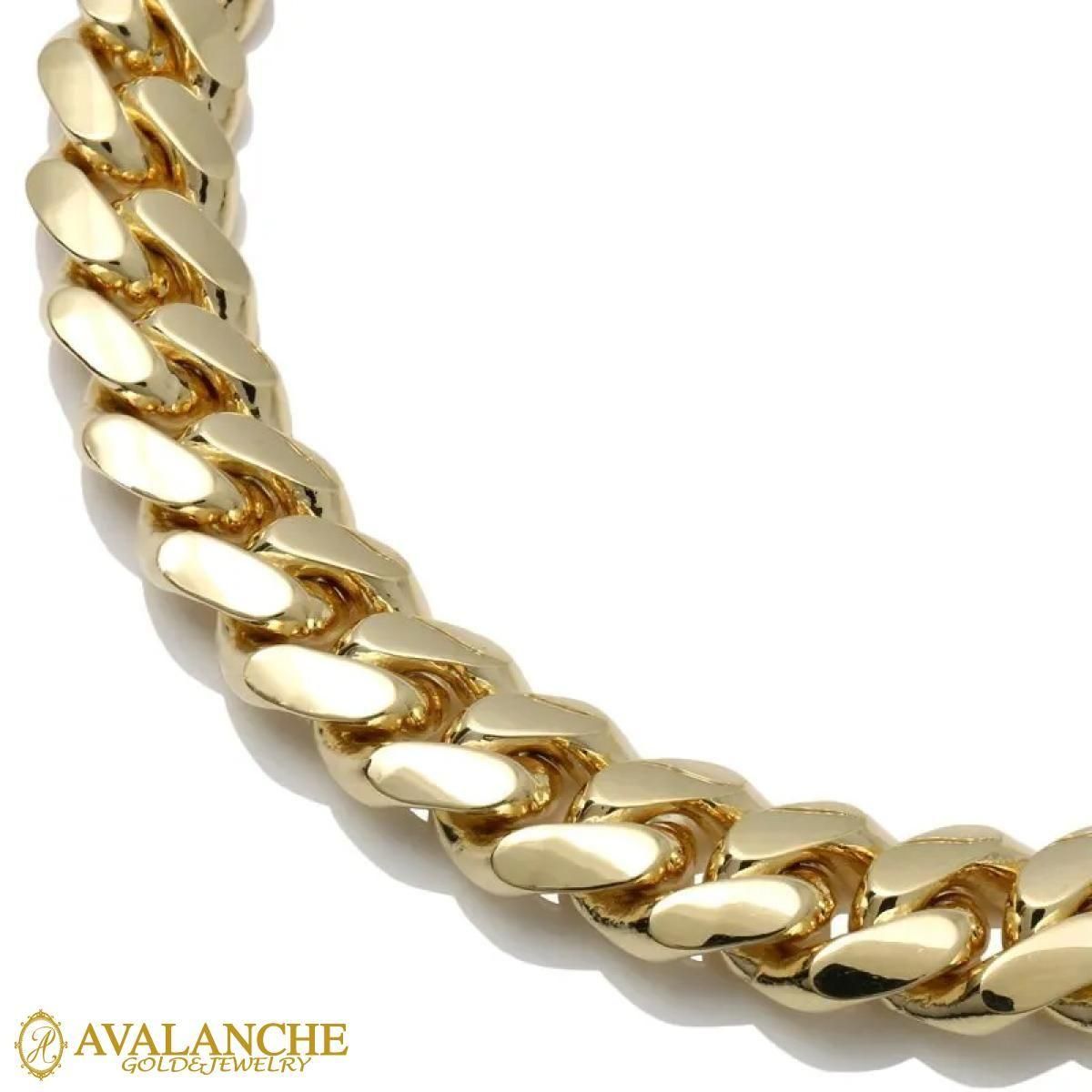【値下げ中】AVALANCHE マイアミネックレス マイアミチェーン シルバー マイアミネックレス 幅5.3mm 50cm-55cm いぶし加工