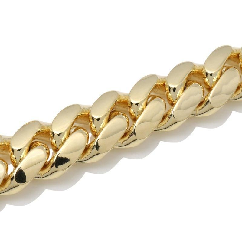 10K イエローゴールド マイアミネックレス 幅10mm 60cm 定価 10K イエローゴールド マイアミネックレス 幅10mm 60cm 定価
