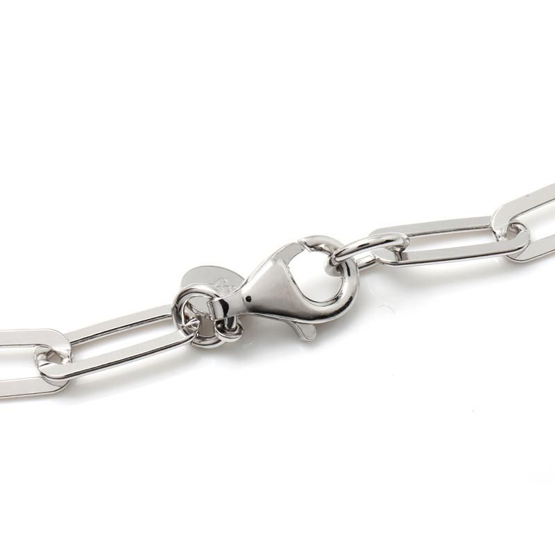 シルバー ペーパークリップブレスレット 幅6mm 18cm CF9014-B-RH