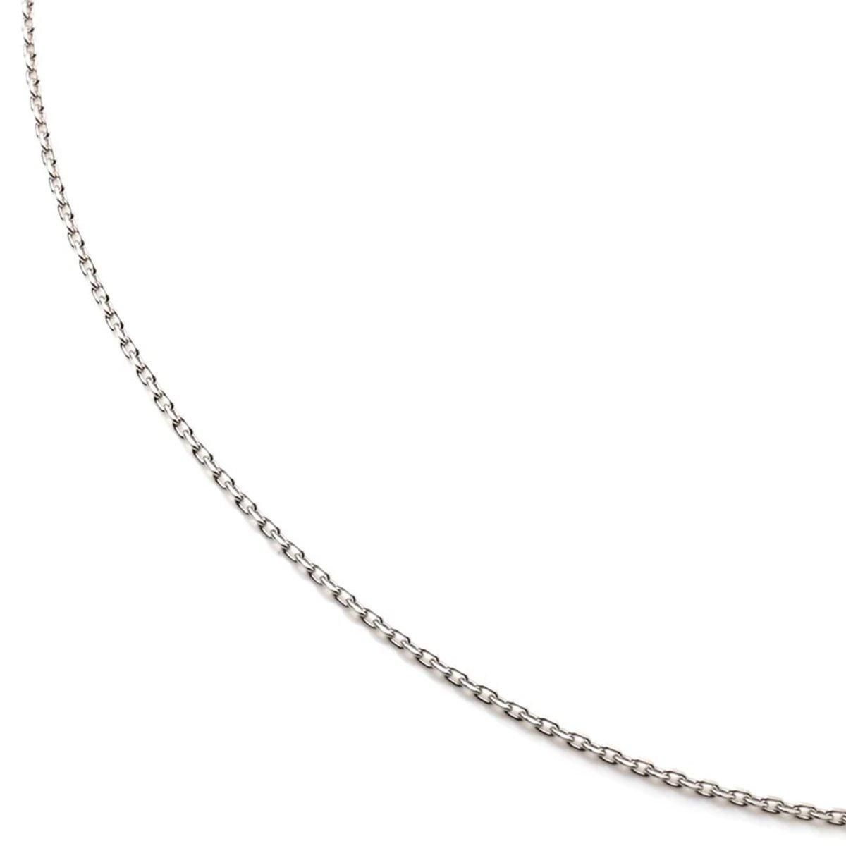 10K ホワイトゴールド アズキネックレス 幅0.9mm 40cm-45cm ｱｽﾞｷ